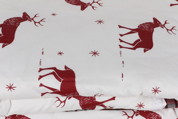 L'essentiel linge de maison Geyik - Juego de funda de edredón doble Rojo clarete y Blanco L'essentiel linge de maison Geyik - Juego de funda de edredón doble Rojo clarete y Blanco